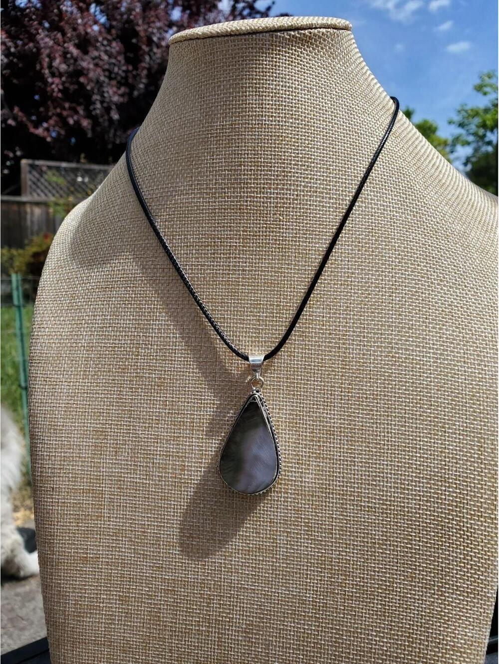 925 mother of pearl pendant - Picture 2 of 7